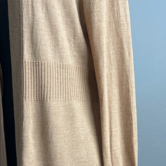 100% Merino Wool Elegant Camel Color Women's Open Cardigan Size Medium - Picture 6 of 12